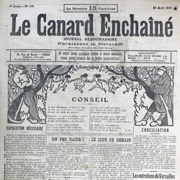 N° 148 du Canard Enchaîné -  30 Avril 1919
