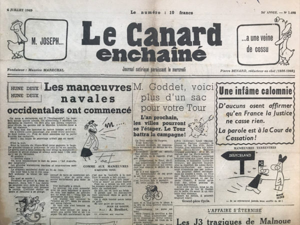N° 1498 du Canard Enchaîné -  6 Juillet 1949