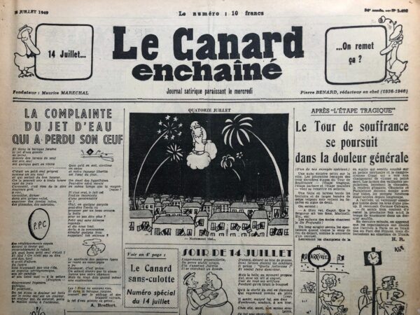 N° 1499 du Canard Enchaîné -  13 Juillet 1949