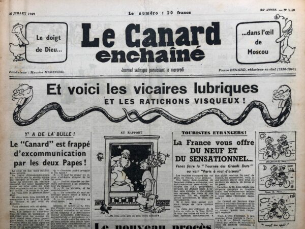 N° 1500 du Canard Enchaîné -  20 Juillet 1949