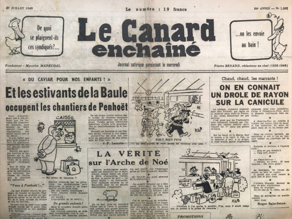 N° 1501 du Canard Enchaîné -  27 Juillet 1949