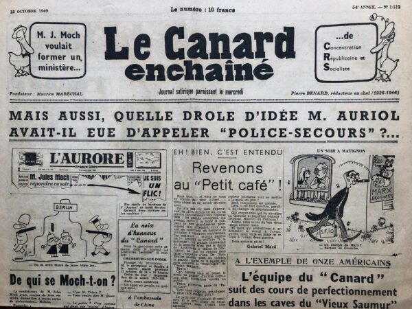 N° 1512 du Canard Enchaîné -  12 Octobre 1949