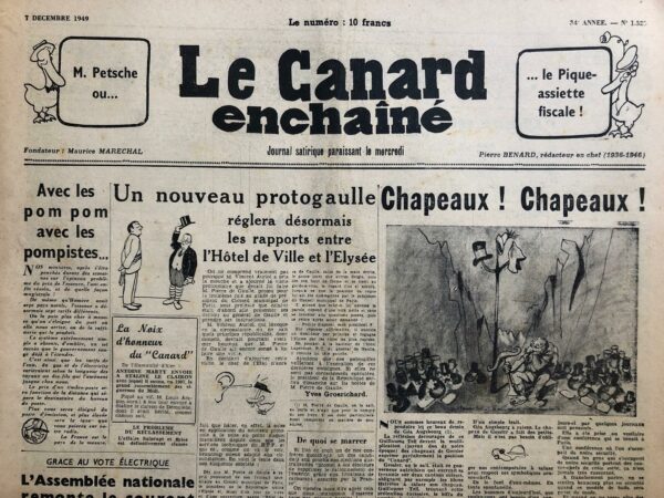 N° 1520 du Canard Enchaîné -  7 Décembre 1949
