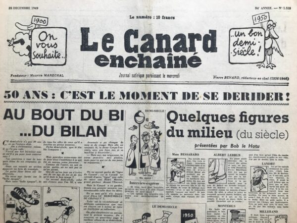 N° 1523 du Canard Enchaîné -  28 Décembre 1949