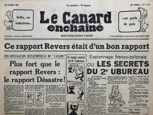 N° 1526 du Canard Enchaîné -  18 Janvier 1950