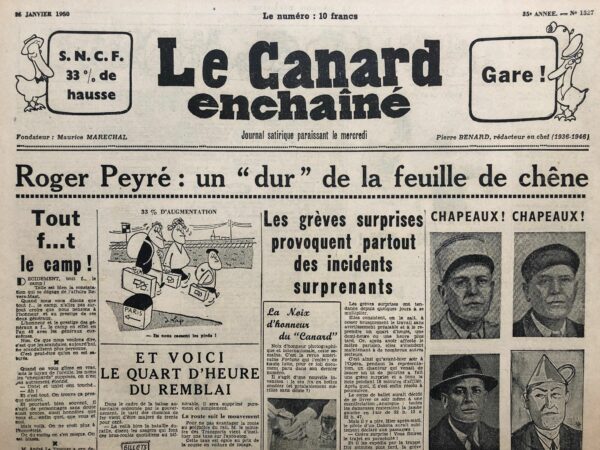 N° 1527 du Canard Enchaîné -  25 Janvier 1950
