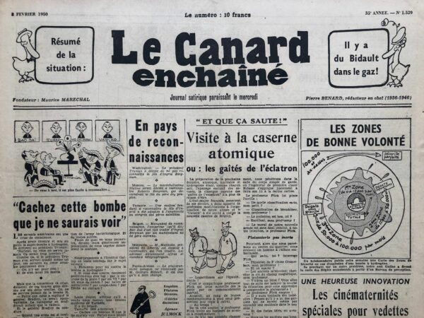 N° 1529 du Canard Enchaîné -  8 Février 1950