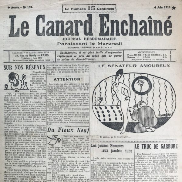 N° 153 du Canard Enchaîné -  4 Juin 1919