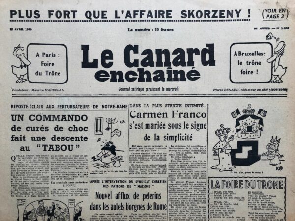 N° 1538 du Canard Enchaîné -  12 Avril 1950