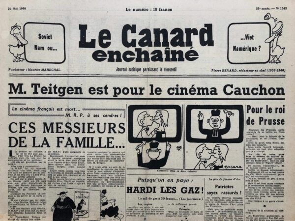 N° 1542 du Canard Enchaîné -  10 Mai 1950
