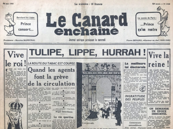 N° 1544 du Canard Enchaîné -  24 Mai 1950