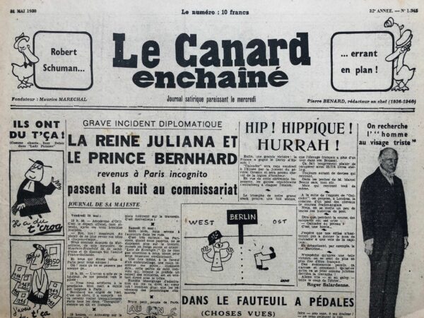 N° 1545 du Canard Enchaîné -  31 Mai 1950