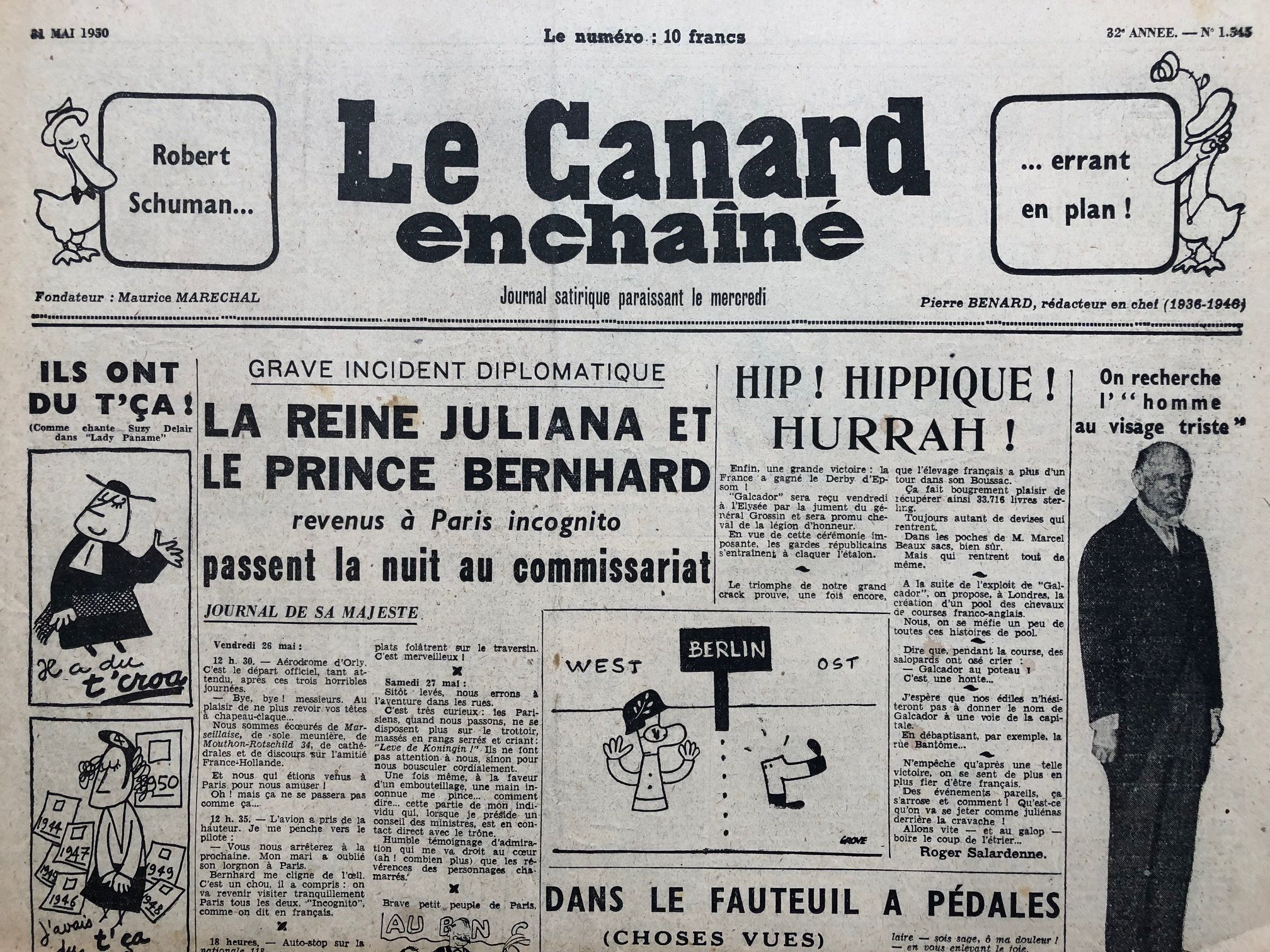 Couac ! | Acheter un Canard | Vente d'Anciens Journaux du Canard Enchaîné. Des Journaux Satiriques de Collection, Historiques & Authentiques de 1916 à 2004 ! | 1545 1