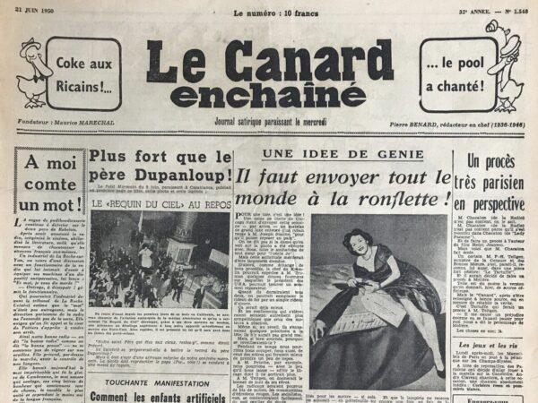 N° 1548 du Canard Enchaîné -  21 Juin 1950