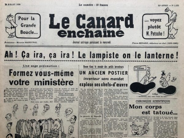 N° 1551 du Canard Enchaîné -  12 Juillet 1950