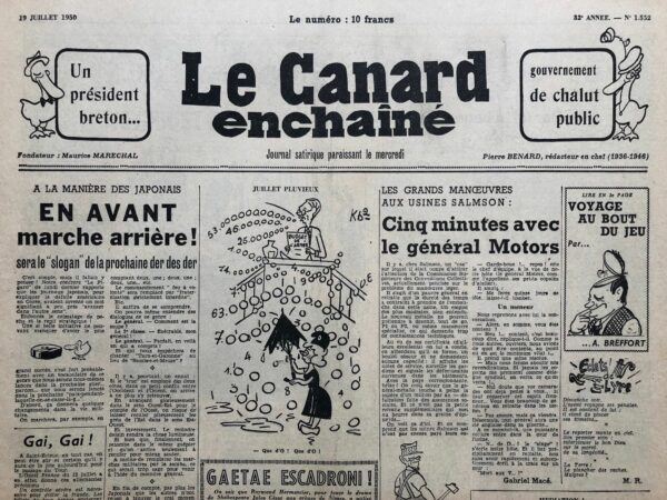 N° 1552 du Canard Enchaîné -  19 Juillet 1950