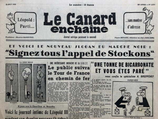 N° 1554 du Canard Enchaîné -  2 Août 1950