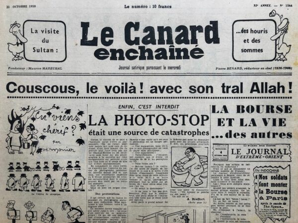 N° 1564 du Canard Enchaîné -  11 Octobre 1950