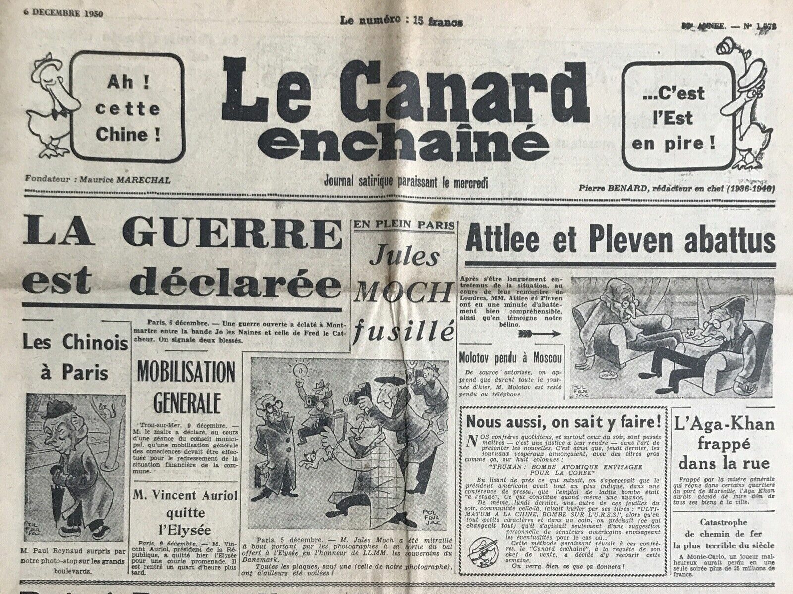 Couac ! | Acheter un Canard | Vente d'Anciens Journaux du Canard Enchaîné. Des Journaux Satiriques de Collection, Historiques & Authentiques de 1916 à 2004 ! | 1572 e1726305746912