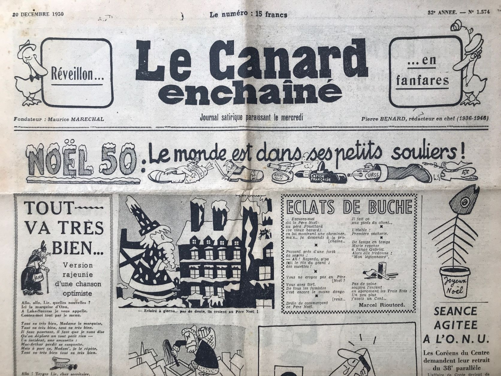 Couac ! | Acheter un Canard | Vente d'Anciens Journaux du Canard Enchaîné. Des Journaux Satiriques de Collection, Historiques & Authentiques de 1916 à 2004 ! | 1574 1