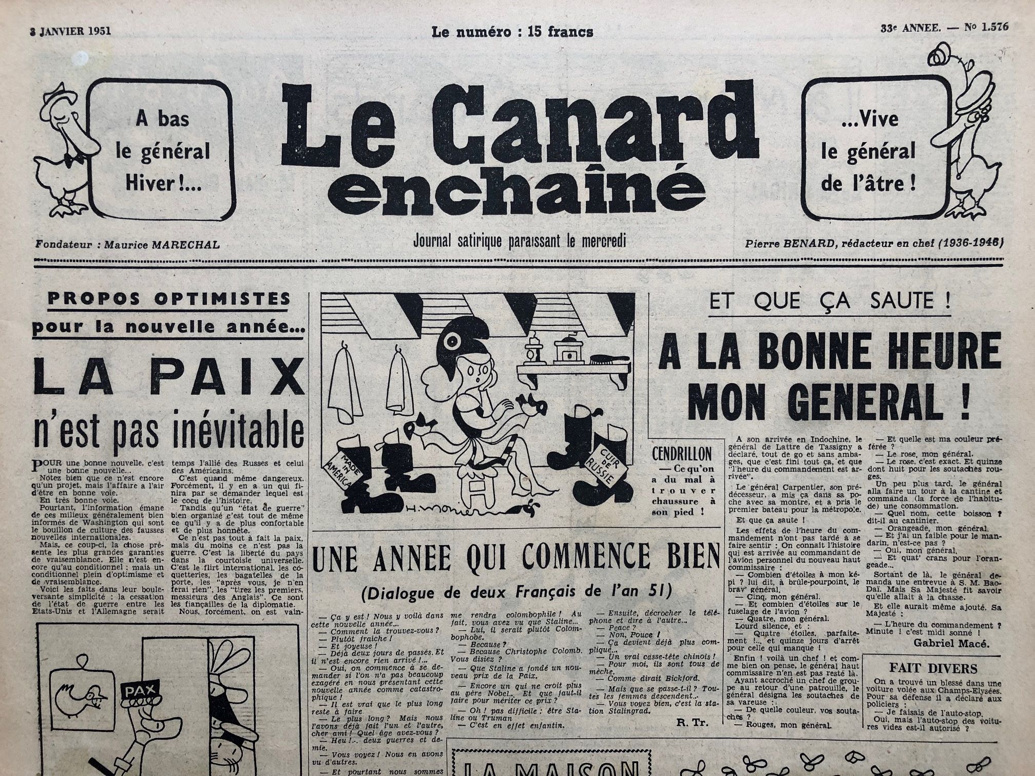 Couac ! | Acheter un Canard | Vente d'Anciens Journaux du Canard Enchaîné. Des Journaux Satiriques de Collection, Historiques & Authentiques de 1916 à 2004 ! | 1576