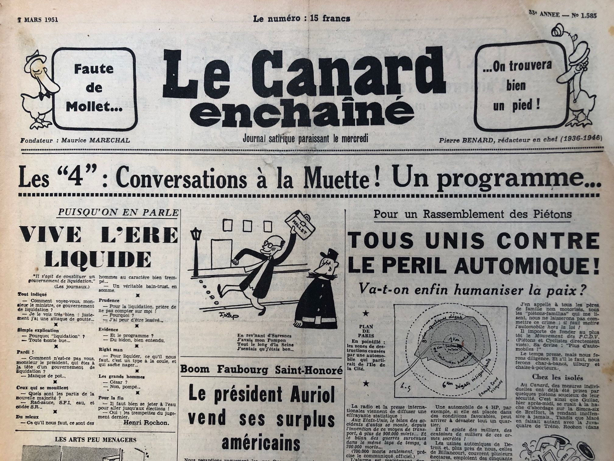 Couac ! | Acheter un Canard | Vente d'Anciens Journaux du Canard Enchaîné. Des Journaux Satiriques de Collection, Historiques & Authentiques de 1916 à 2004 ! | 1585 1