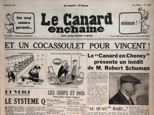 N° 1588 du Canard Enchaîné -  28 Mars 1951