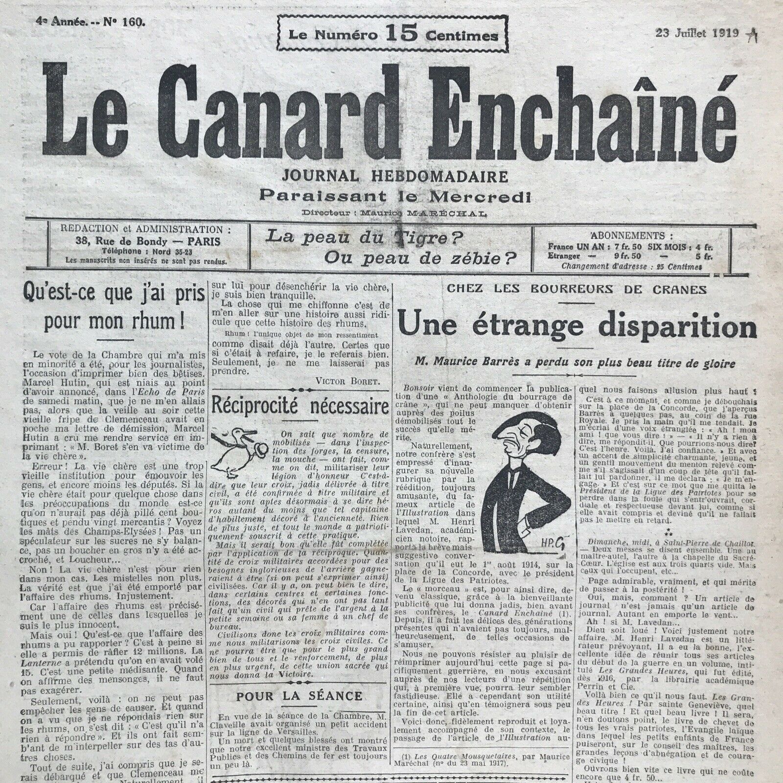 Couac ! | Acheter un Canard | Vente d'Anciens Journaux du Canard Enchaîné. Des Journaux Satiriques de Collection, Historiques & Authentiques de 1916 à 2004 ! | 160