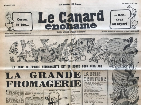 N° 1602 du Canard Enchaîné -  4 Juillet 1951
