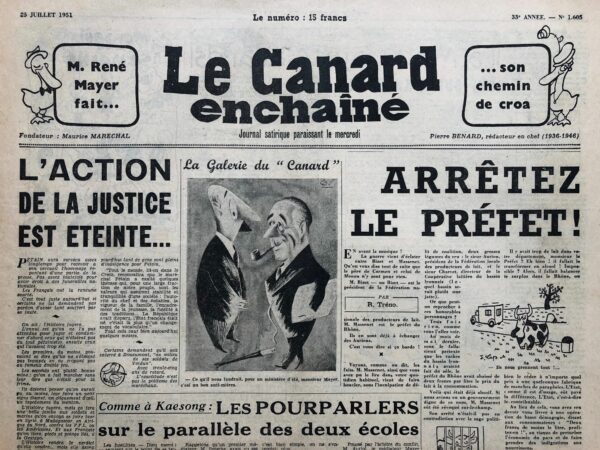 N° 1605 du Canard Enchaîné -  25 Juillet 1951