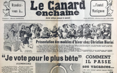 N° 1606 du Canard Enchaîné –  1 Août 1951