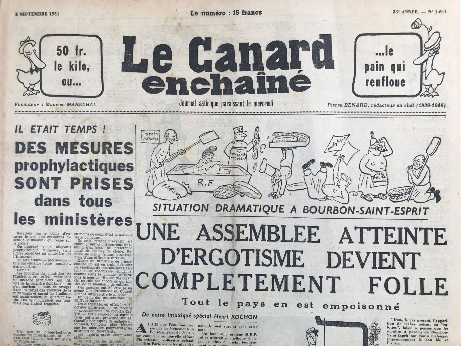 Couac ! | Acheter un Canard | Vente d'Anciens Journaux du Canard Enchaîné. Des Journaux Satiriques de Collection, Historiques & Authentiques de 1916 à 2004 ! | 1611