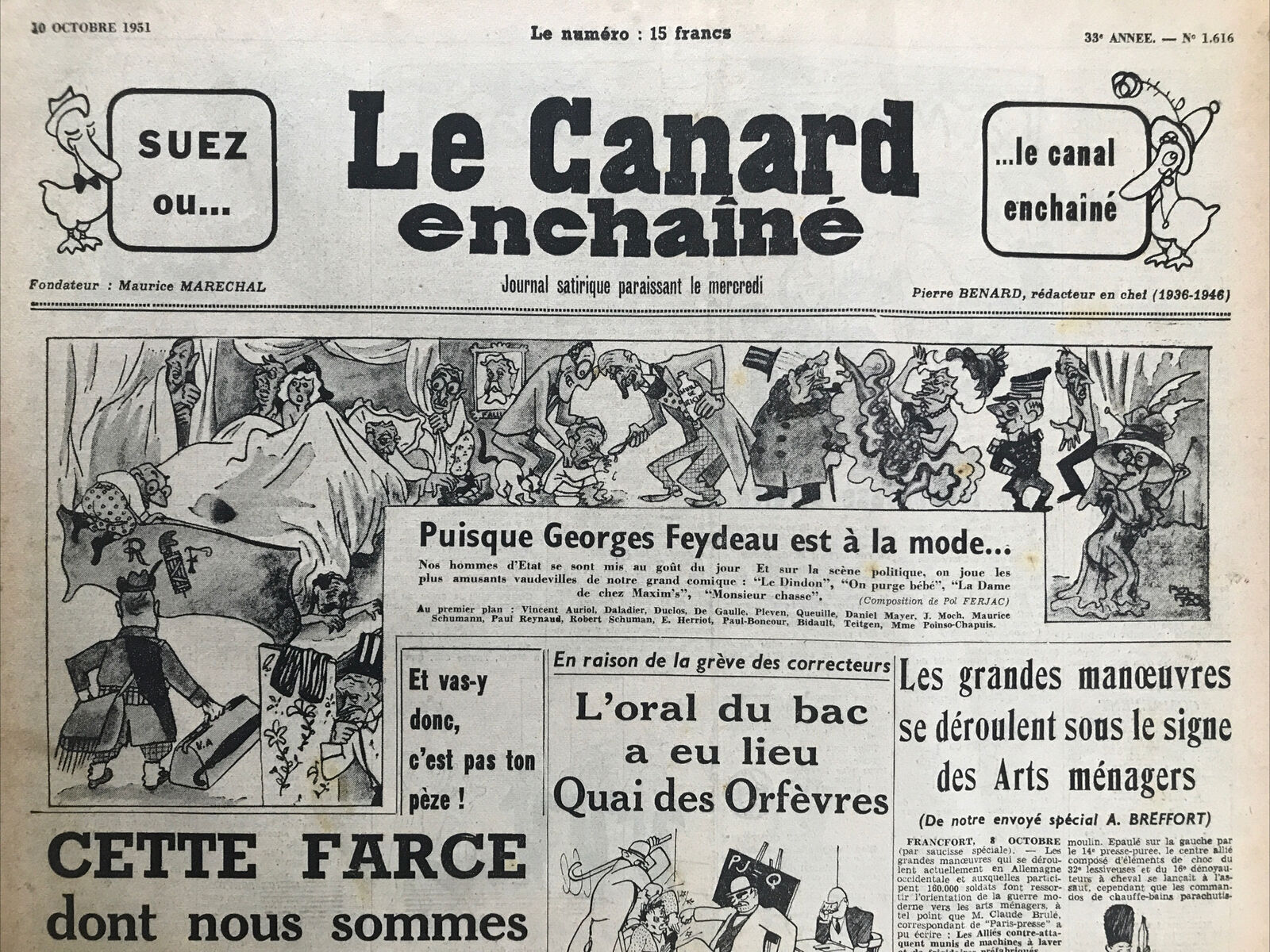 Couac ! | Acheter un Canard | Vente d'Anciens Journaux du Canard Enchaîné. Des Journaux Satiriques de Collection, Historiques & Authentiques de 1916 à 2004 ! | 1616