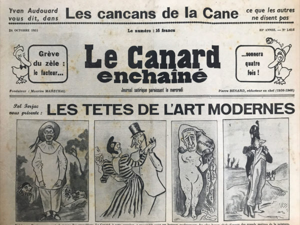 N° 1618 du Canard Enchaîné -  24 Octobre 1951