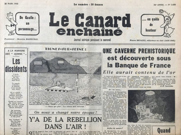 N° 1638 du Canard Enchaîné -  12 Mars 1952