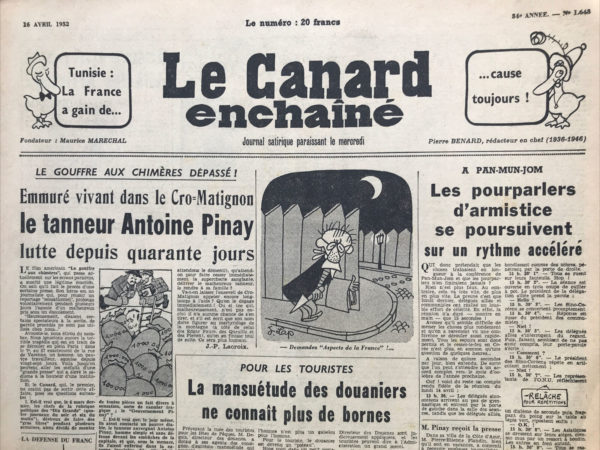 N° 1643 du Canard Enchaîné -  16 Avril 1952
