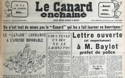 N° 1670 du Canard Enchaîné –  22 Octobre 1952