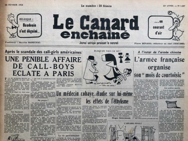 N° 1687 du Canard Enchaîné -  18 Février 1953