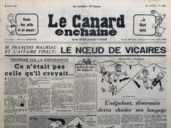 N° 1689 du Canard Enchaîné -  4 Mars 1953