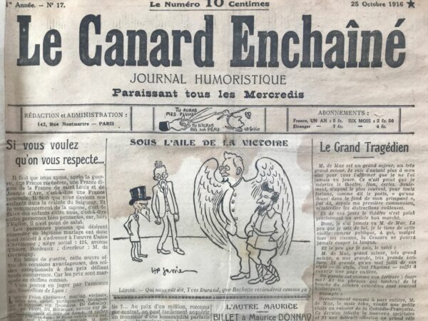 N° 17 du Canard Enchaîné -  25 Octobre 1916