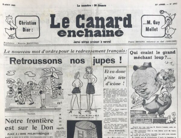 N° 1711 du Canard Enchaîné -  5 Août 1953