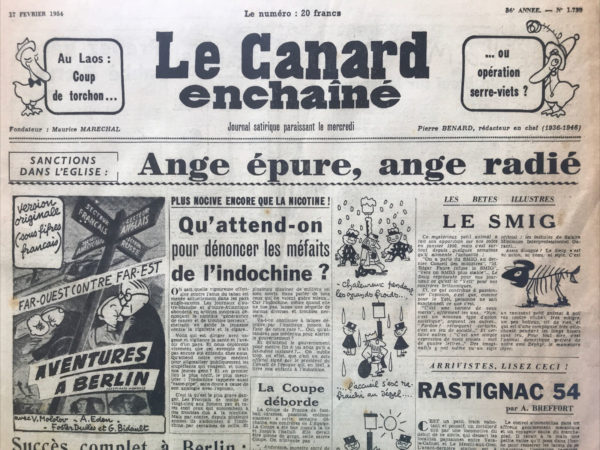 N° 1739 du Canard Enchaîné -  17 Février 1954