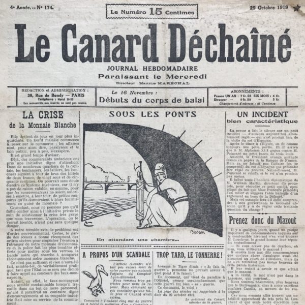 N° 174 du Canard Enchaîné -  29 Octobre 1919