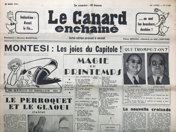 N° 1743 du Canard Enchaîné -  17 Mars 1954