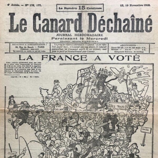 N° 176/177 du Canard Enchaîné -  12/19 Novembre 1919