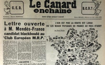 N° 1766 du Canard Enchaîné –  25 Août 1954