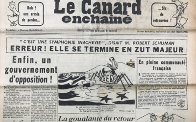 N° 1767 du Canard Enchaîné –  1 Septembre 1954
