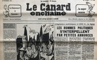 N° 1781 du Canard Enchaîné –  8 Décembre 1954