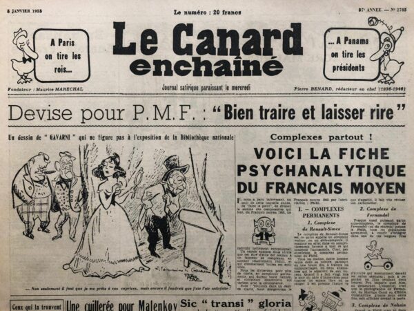 N° 1785 du Canard Enchaîné -  5 Janvier 1955