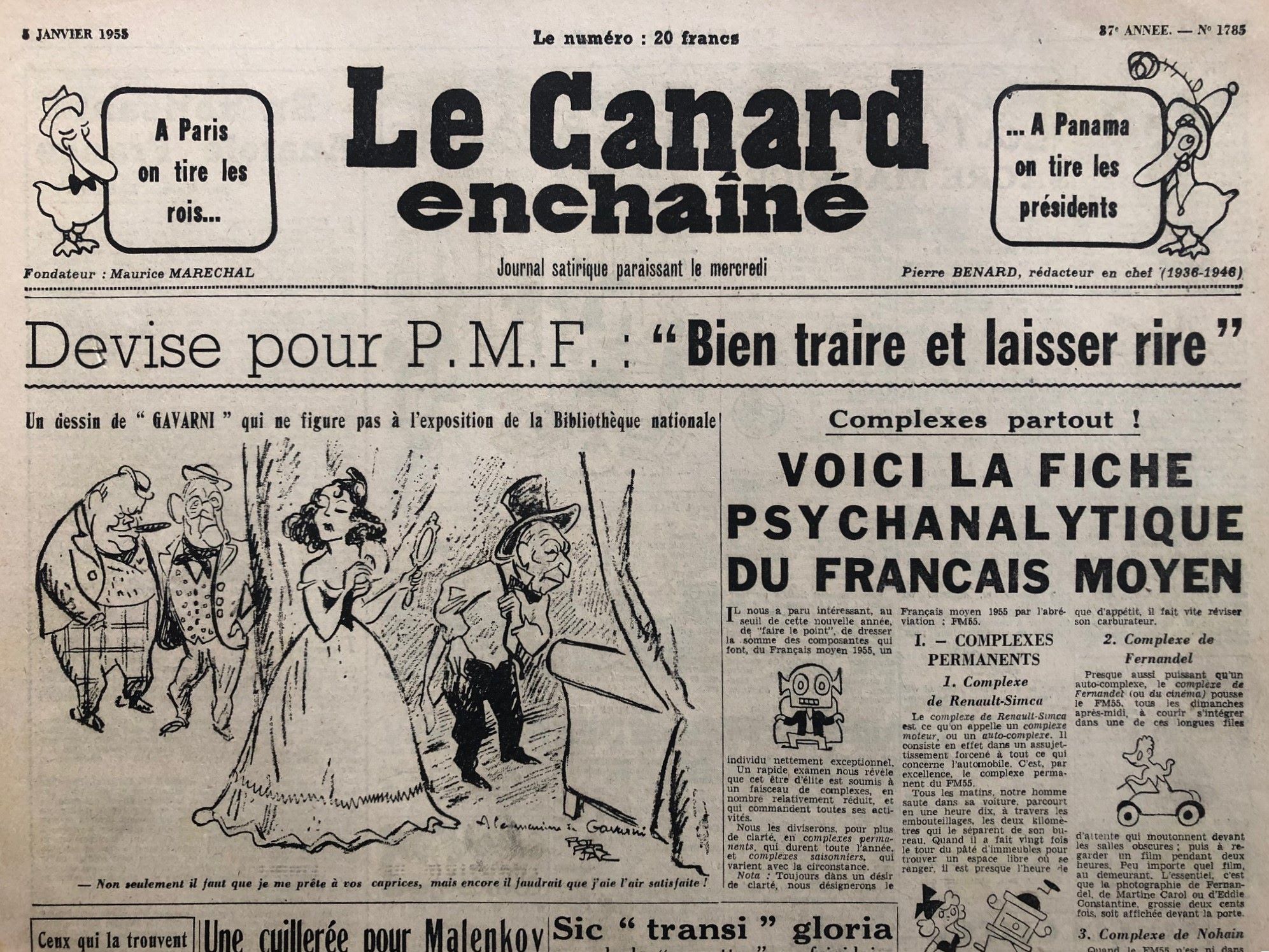Couac ! | Acheter un Canard | Vente d'Anciens Journaux du Canard Enchaîné. Des Journaux Satiriques de Collection, Historiques & Authentiques de 1916 à 2004 ! | 1785 1